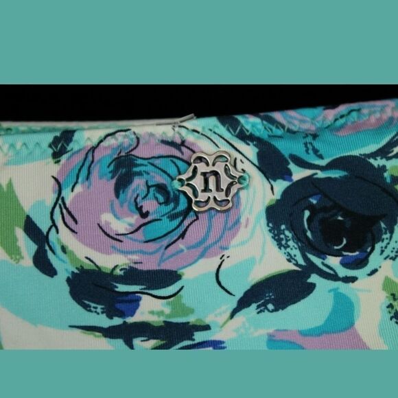 NANETTE LEPORE BANDEAU BIKINI SWIMSUIT SIZE S BLUE - Picture 5 of 9